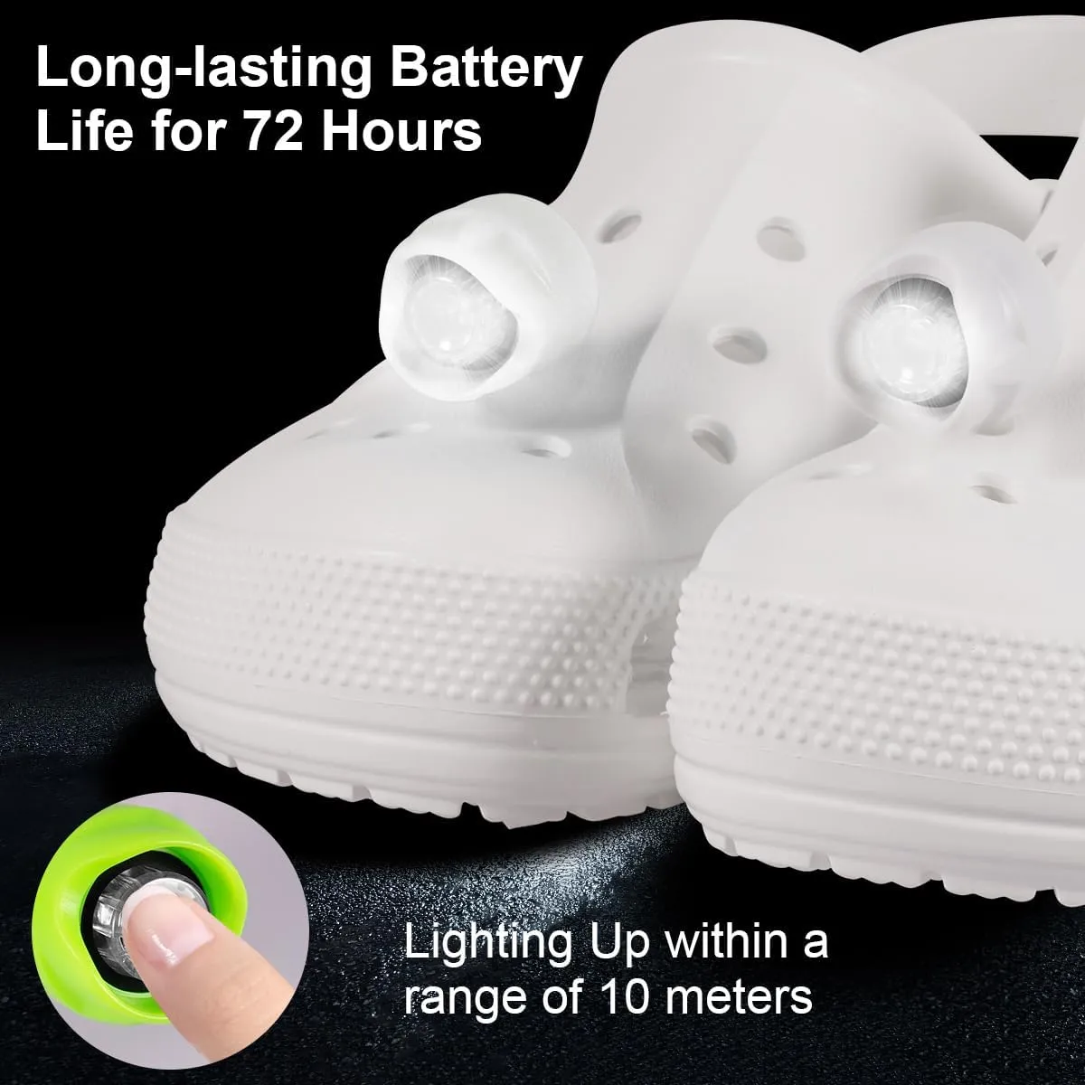 2Pcs Shoes Lights Shoes Headlights Camping Essential Outdoor Camping Lights Shoes Charms