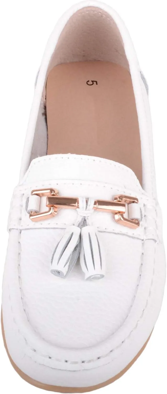 ABSOLUTE FOOTWEAR Womens Slip On Casual Leather Loafer/Deck/Boat Shoes/Sandals