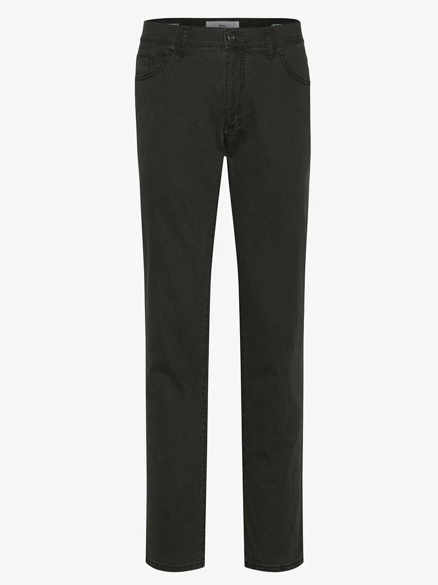 Brax Cadiz Marathon Print Pant in Olive