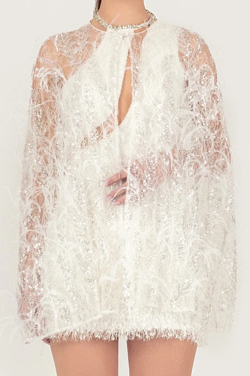 CRYSTAL SEQUIN MINI DRESS