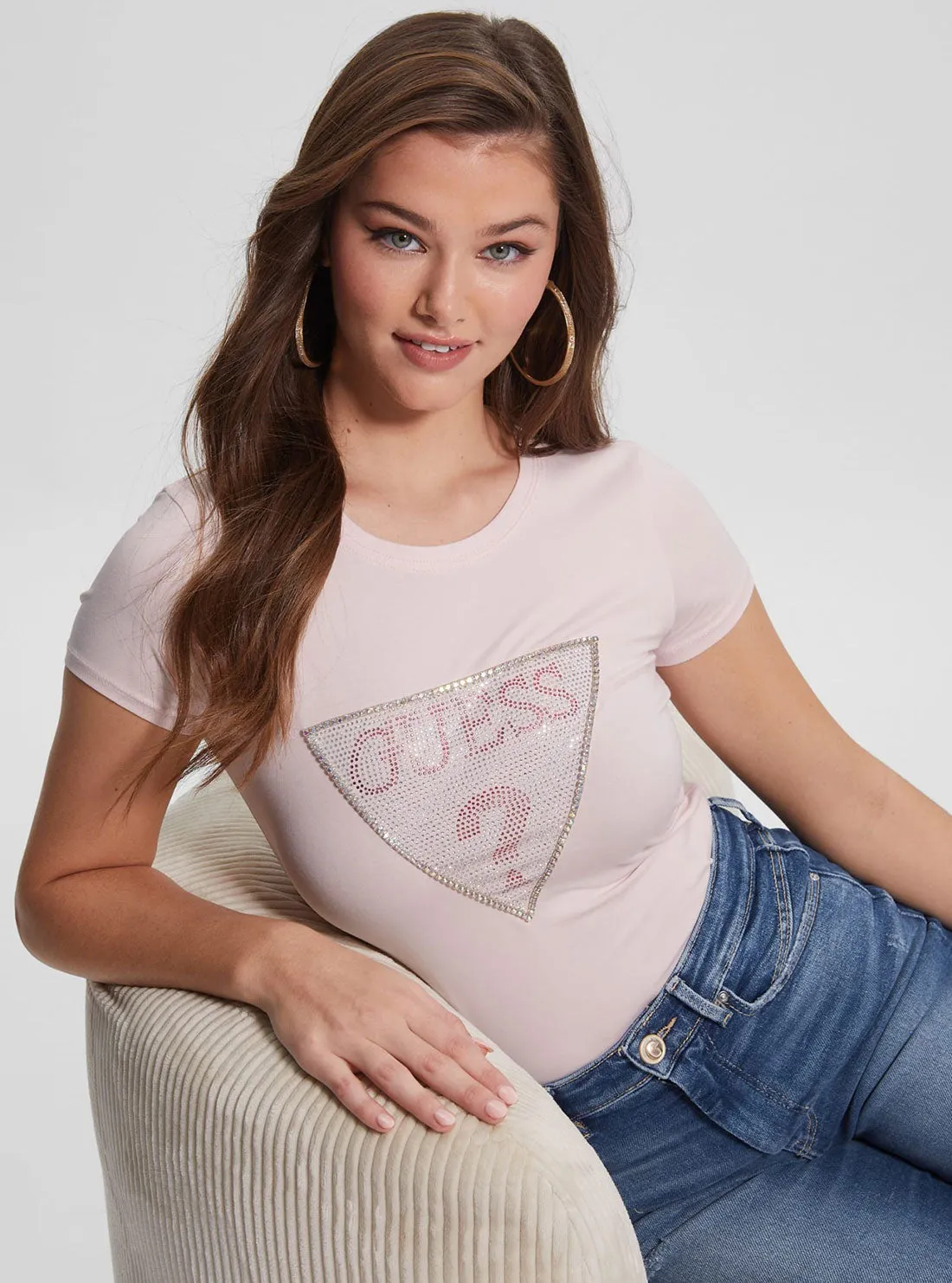 Eco Pink Crystal Logo T-Shirt