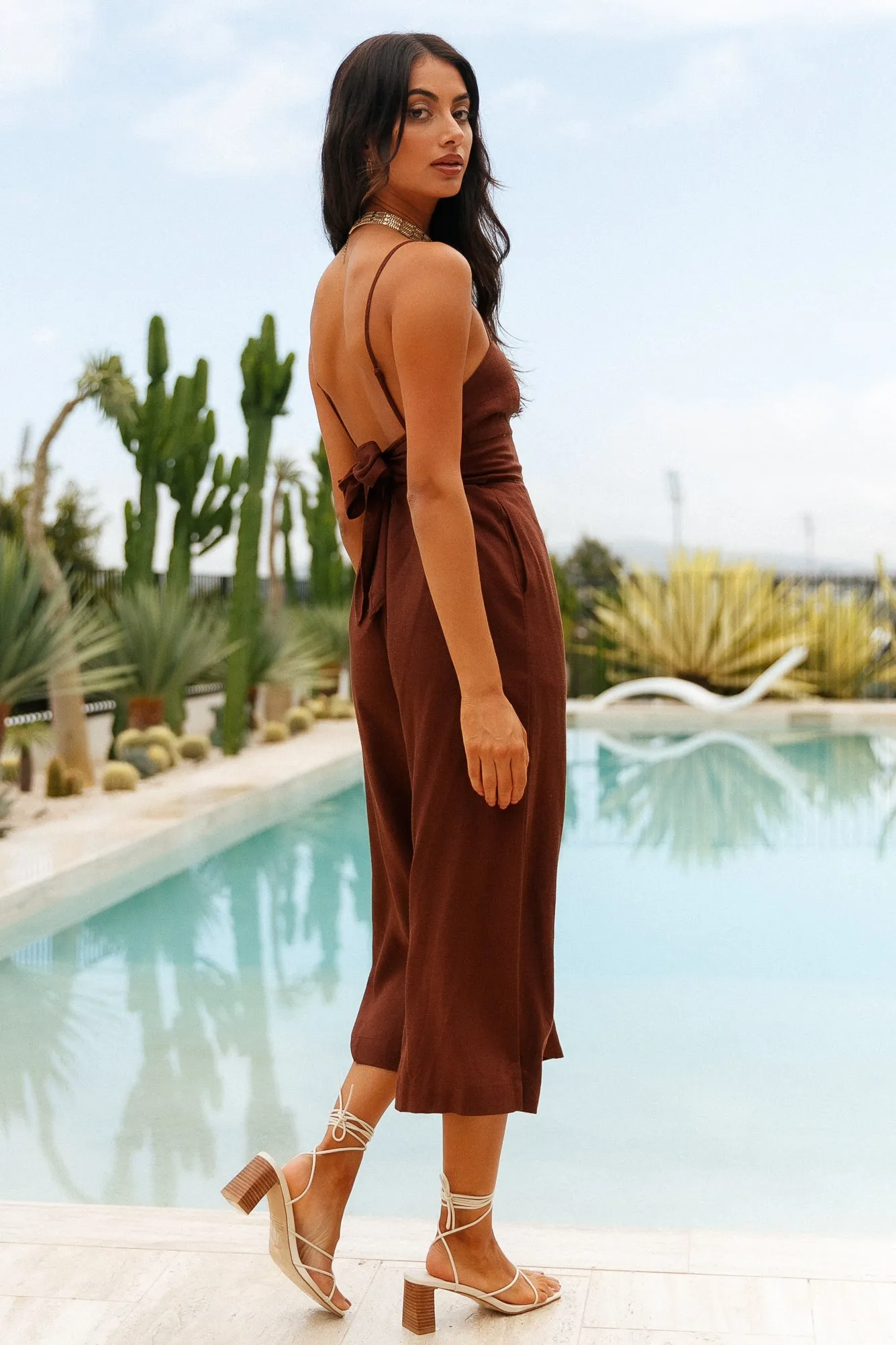 Fire And Love Jumpsuit Brown