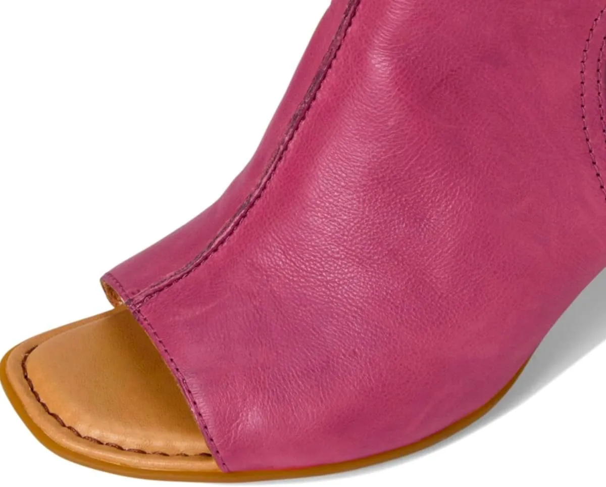 MOOMMO Women Chunky Stacked Heel Booties Sandals Suede Open Square Toe Cutout Ankle Boots Backless Mid Block Heels Slingback Sandals Buckle Ankle Strap Matte Peep Toe Summer Shoes Dressy 4-11 M US