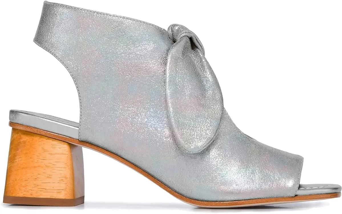 MOOMMO Women Heeled Sandals with Bow Open Toe Low Chunky Block Heel Sandal Booties Cutout 2" Heels Backless Slingback Dress Shoes Peep Toe Back Zipper Suede Sandal Dressy Casual Summer Beach 4-13 M US