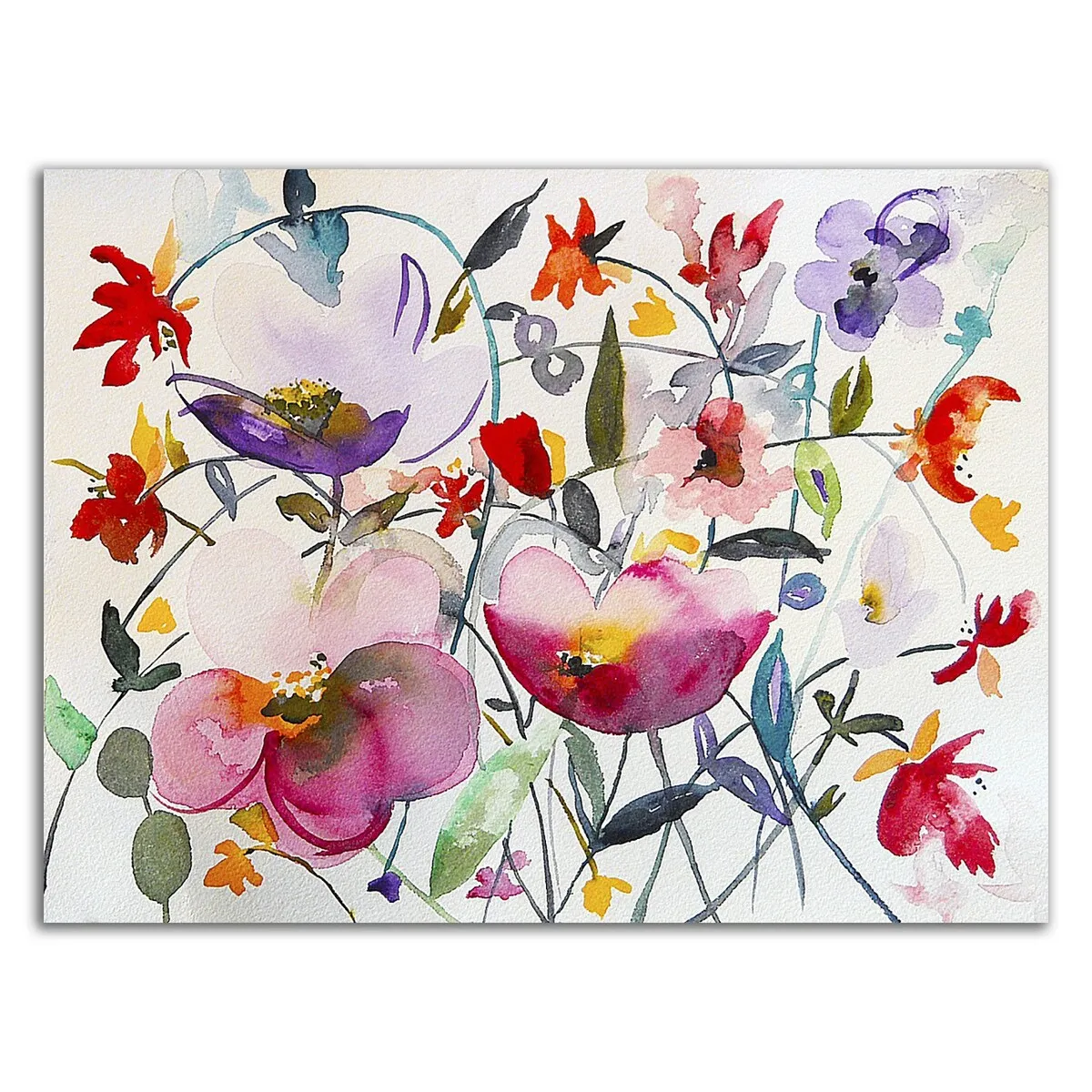 "Bohemian Garden" Wrapped Canvas Print Wall Art