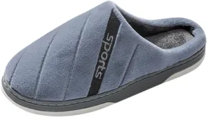 Winter Couples Men Warm Home Baotou Soft Bottom Comfortable Solid Color Flat Slippers 15 Wide Slippers for Men